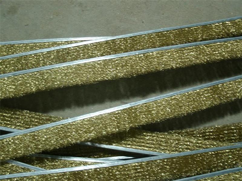 鋼帶鋼絲條刷（鍍銅鋼絲，厚度3到8mm不等）